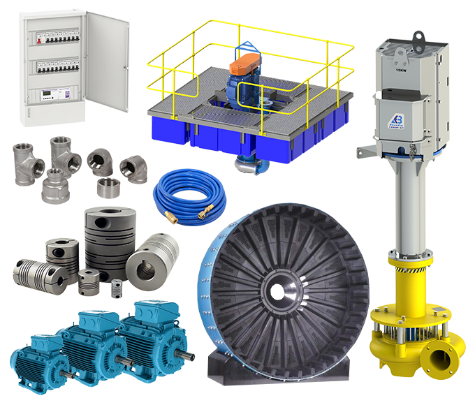 Drives & Motors, Pipes, Hoses & fittings, Valves